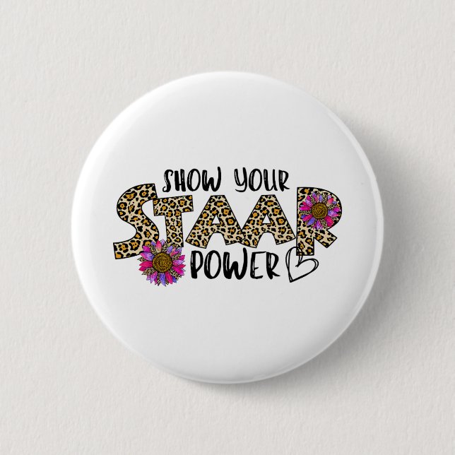 Your Staar Power Leopard Teacher Testing Exam Test Button (Front)