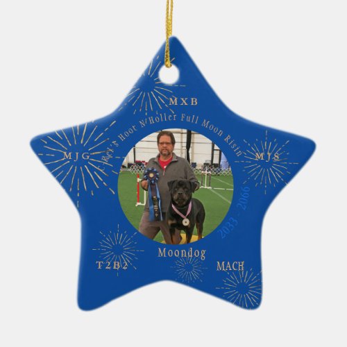 Your Star Dog Show Title Ceramic Ornament