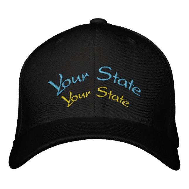 Your State Customizable Embroidered Cap (Front)