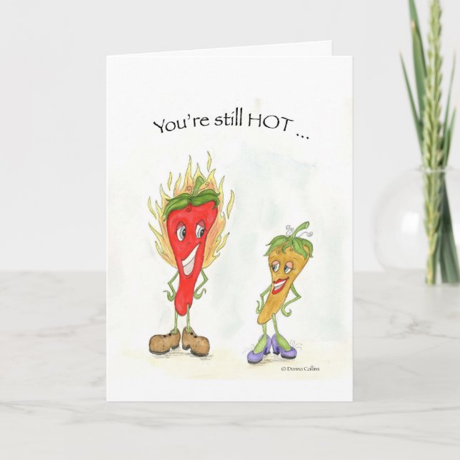 Your still Hot Peppers Birthday Card (Front)