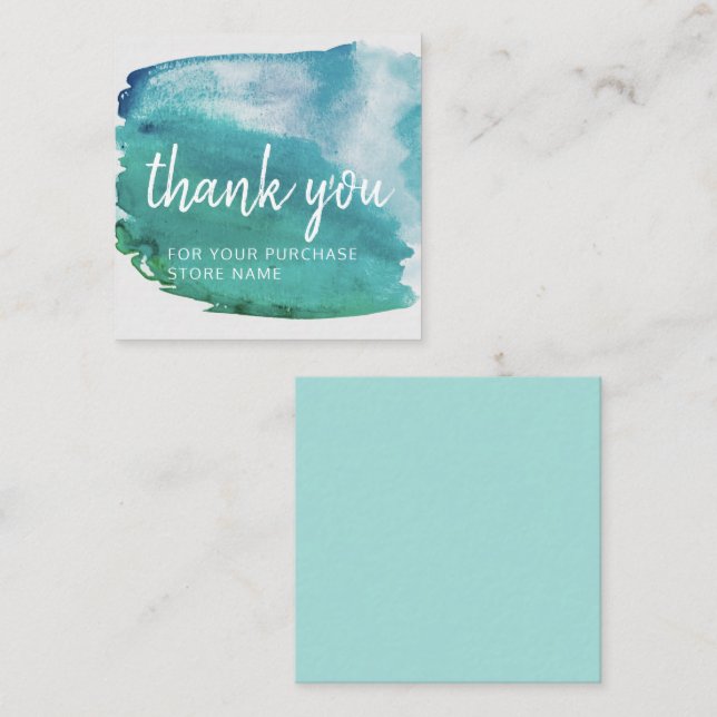 Your Store Name Business Thank You w/ Envelope Note Card (Front/Back)
