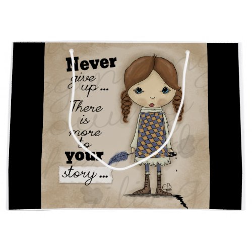 Your Story_Girl with Pen and Ink_Get Well Large Gift Bag