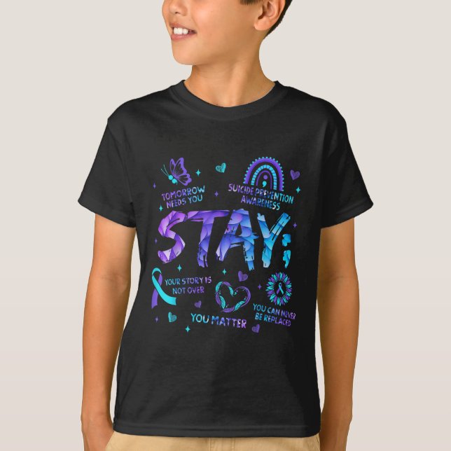 Your Story Is Not Over Stay Suicide Prevention Awa T-Shirt (Front)