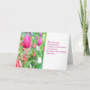 Your support makes everything a little easier... letterpress thank you card