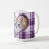 Your Sweet Pet Forever on Purple Plaid Coffee Mug (Front Right)