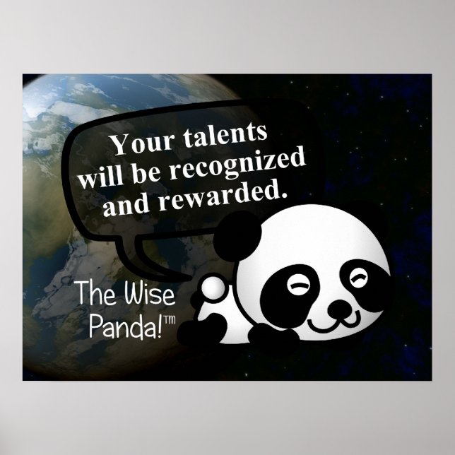 Your talent will be recognized and rewarded poster (Front)