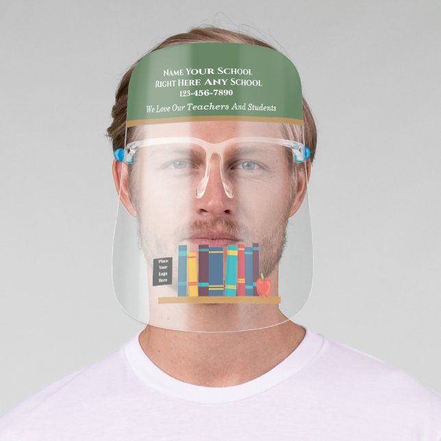 Your Teachers Schools Students Logo Custom Face Shield (Insitu)