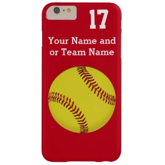 Your Team COLORS and TEXT Softball iPhone 6 Cases