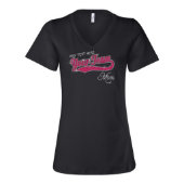 Your Team Name Custom Women's Rhinestone V-neck T (Front)