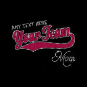 Your Team Name Custom Women's Rhinestone V-neck T (Design Detail)
