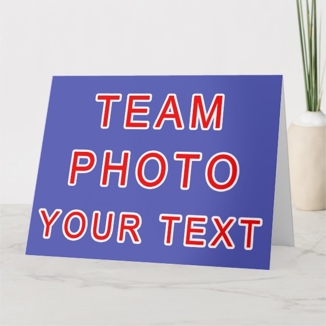 Your TEAM PHOTO and MESSAGE Thank You Coach Cards (Front)