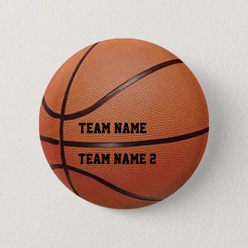 Your Teams Name Basketball Button