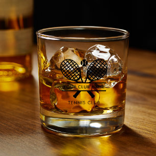 Your Tennis Club Members Swag Custom Whiskey Glass
