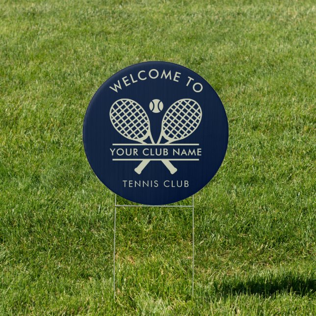 Your Tennis Club Modern Team Country Office Sign (Insitu)