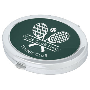 Your Tennis Club Name Green Team Custom Compact Mirror