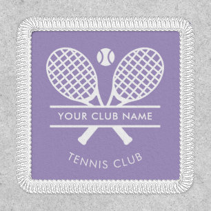 Your Tennis Club Name Rackets Motif Custom Patch