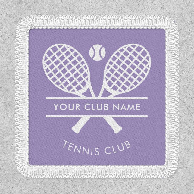 Your Tennis Club Name Rackets Motif Custom Patch (Front)