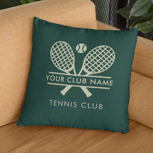 Your Tennis Club Name Team Country Office Throw Pillow