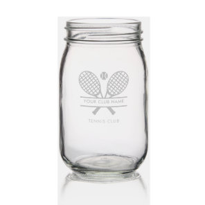 Your Tennis Club Name Team Members Swag Custom Mason Jar
