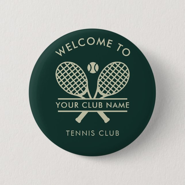 Your Tennis Club Name Team Players and Fans Button (Front)