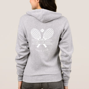 Your Tennis Club Name Team Swag Rackets Motif Hoodie