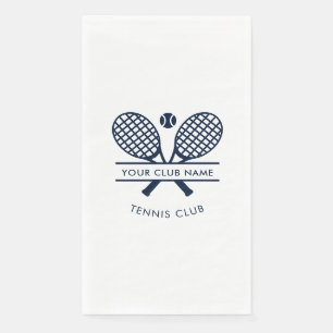 Your Tennis Country Club Name Navy Blue Logo Paper Guest Towels