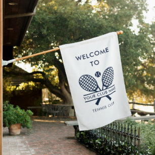 Your Tennis Country Club Name Team Swag Custom House Flag