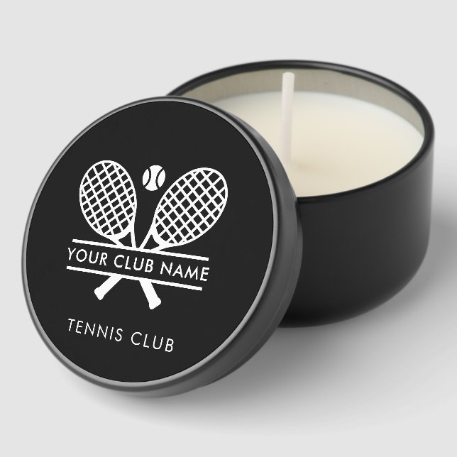 Your Tennis Country Club Team Locker Room Custom Mini Candle Favors (Corner)