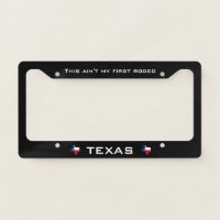 Your Texas License Plate Frame Black