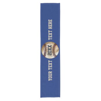 Your Text And Colors  Baseball Table Runner Banner by YourSportsGifts at Zazzle