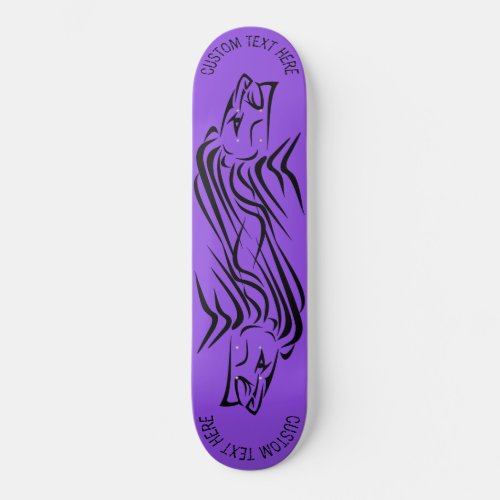Your Text and Colors Skateboard _ Running Lion