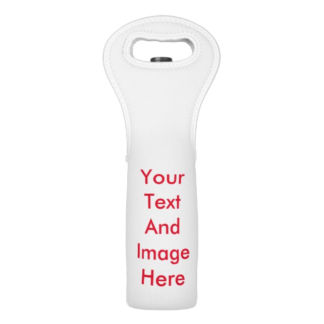 Your Text and Image Here Customized Wine Bag (Front)