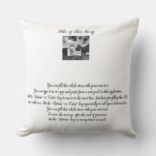 Your Text and Photo on Items Throw Pillow