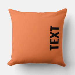 Your Text Athletic Orange Double Sided Modern Throw Pillow
