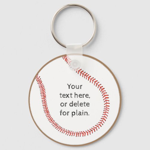 Your Text Baseball themed Keychains