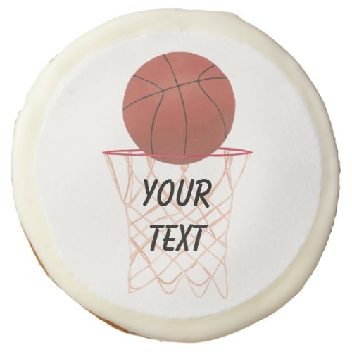 Your Text Basketball going in the hoop Cookies
