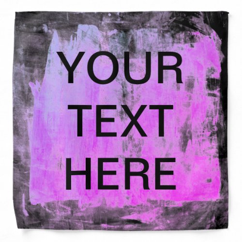 Your Text  Bright Pink Purple Magenta Background Bandana