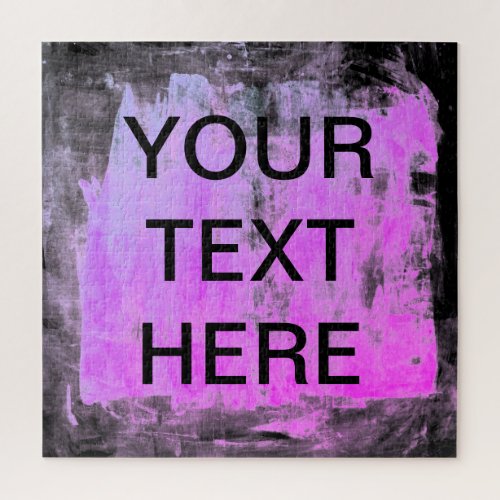 Your Text  Bright Pink Purple Magenta Background Jigsaw Puzzle