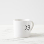 Your Text Ceramic Espresso Mug Monogram Template at Zazzle