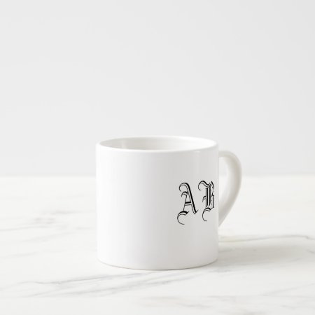 Your Text Ceramic Espresso Mug Monogram Template