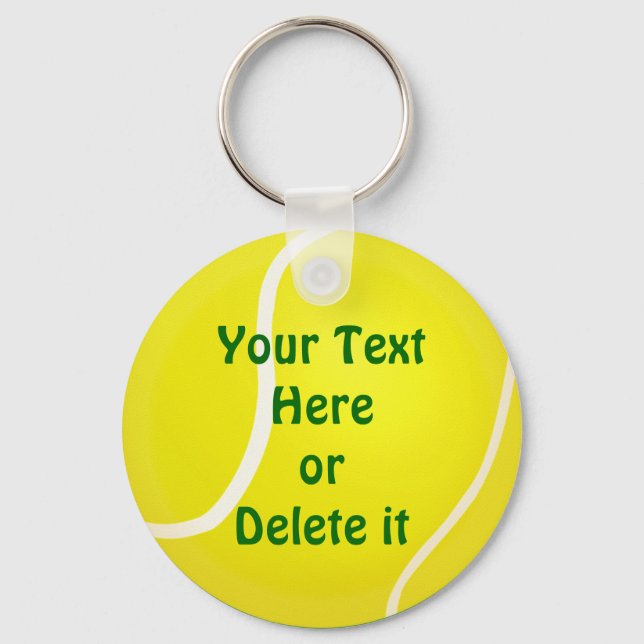 YOUR TEXT CHEAP Tennis Keychains Under $4.00 (Front)