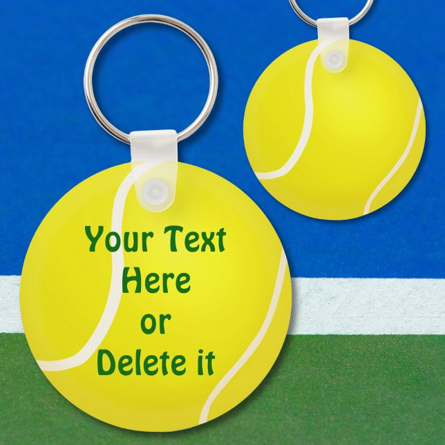 YOUR TEXT CHEAP Tennis Keychains Under $4.00 (Tennis trinkets. Cheap tennis gifts and gifts for tennis players. Tennis goodies. Tennis Keychains.)