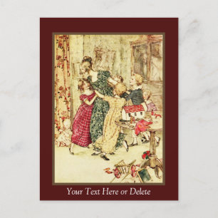 Your Text/Color Arthur Rackham Vintage Christmas Postcard
