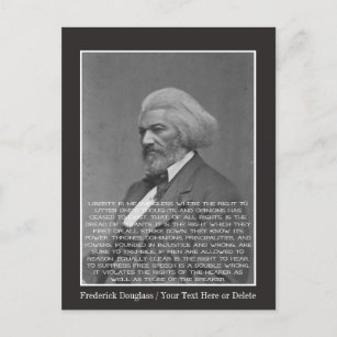 Your Text/Color Frederick Douglass Black History Postcard