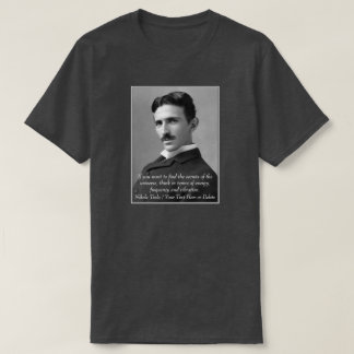 Your Text/Color Inventor Nikola Tesla Photo Quote T-Shirt