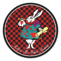 Your Text/Color White Rabbit Alice in Wonderland