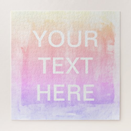 Your Text  Colorful Fading Ombre Gradient Jigsaw Puzzle