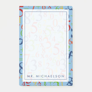 Your Text   Colorful Math Post-it Notes