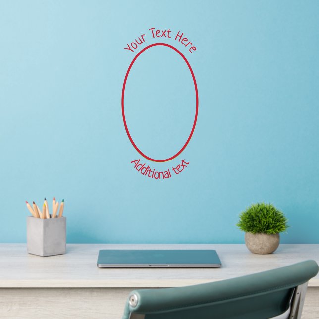 Your Text Columbine Flower Personalized  Wall Decal (Home Office 2)