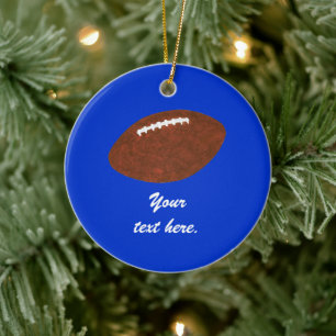 Your Text custom Football Ornaments